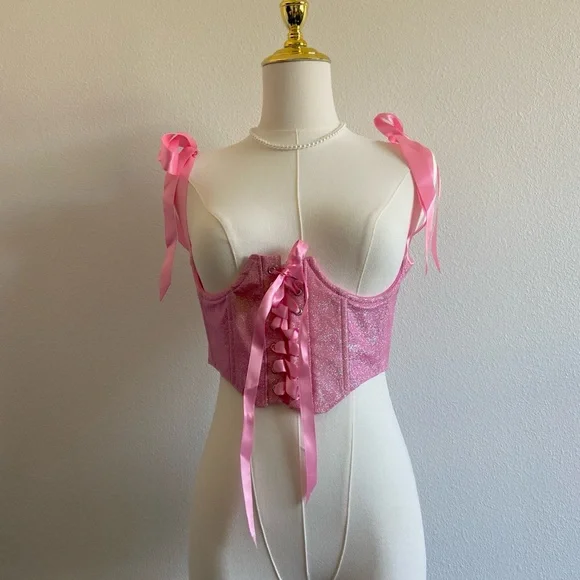 Dolls Kill | Tops | Dolls Kill Glitter Underbust Corset  display picture 2